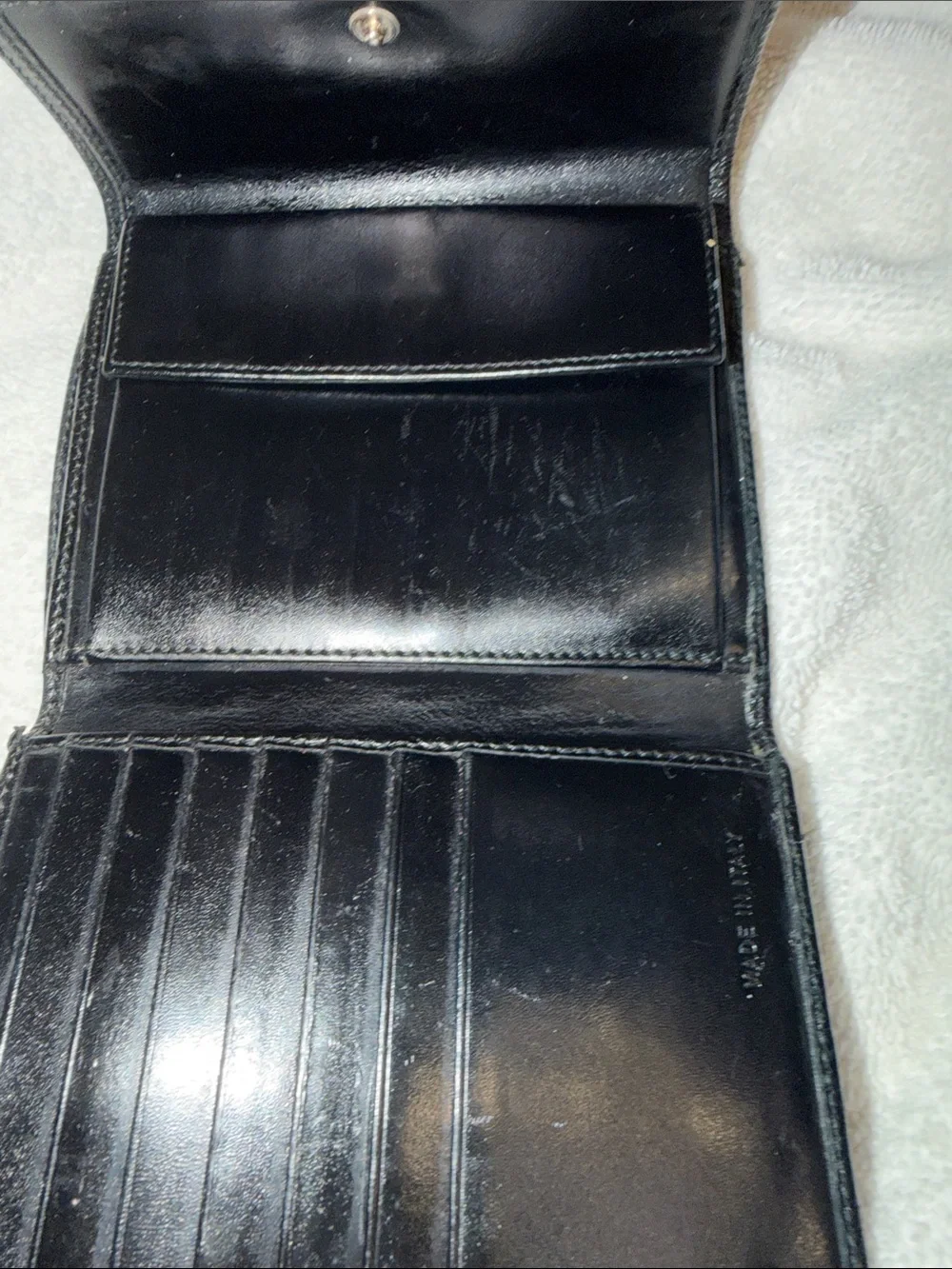Prada Black Leather Men's Wallet Organizer